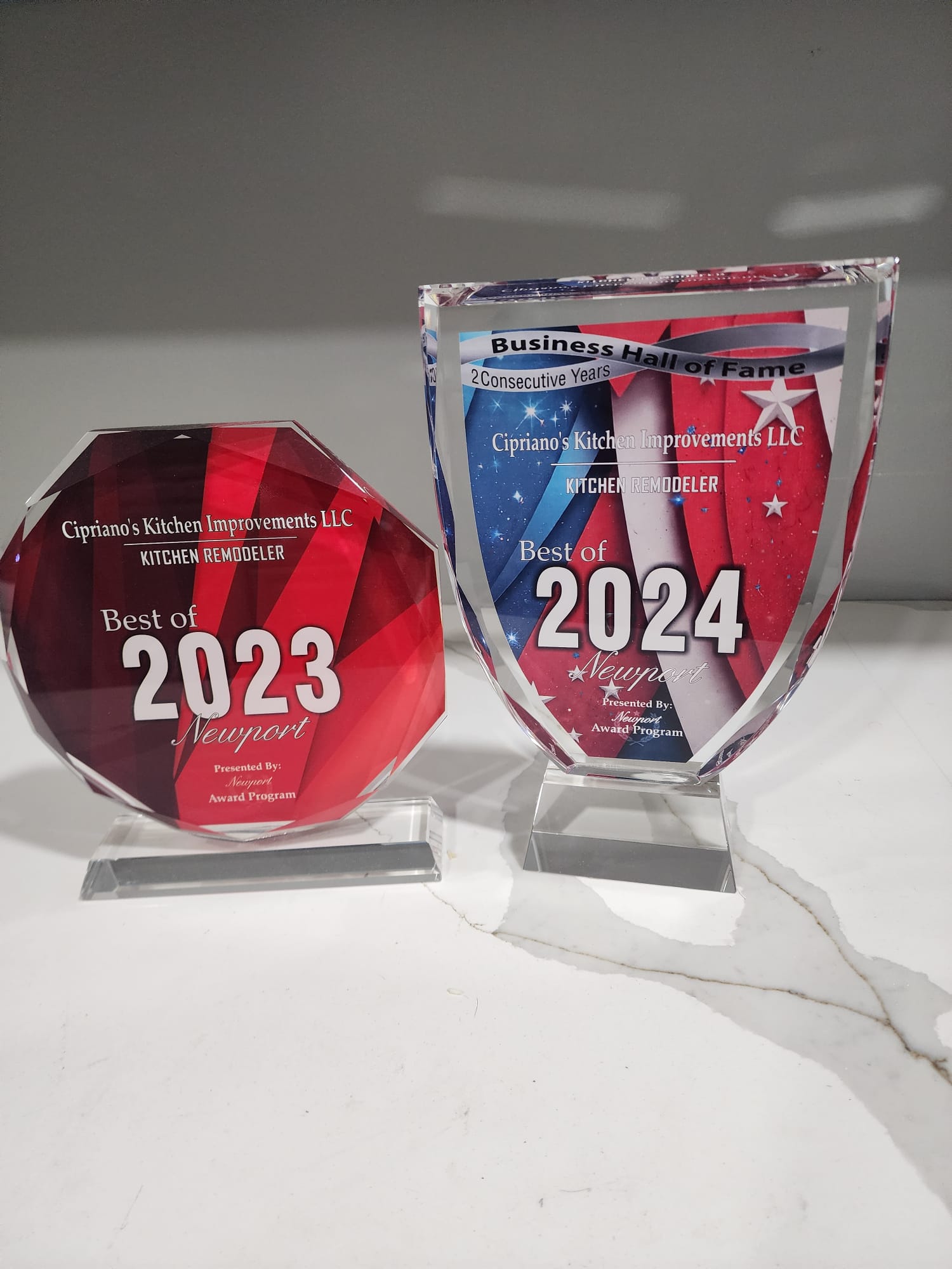Business Hall of Fame 2 Years consecutive and Best of Newport 2023-2024